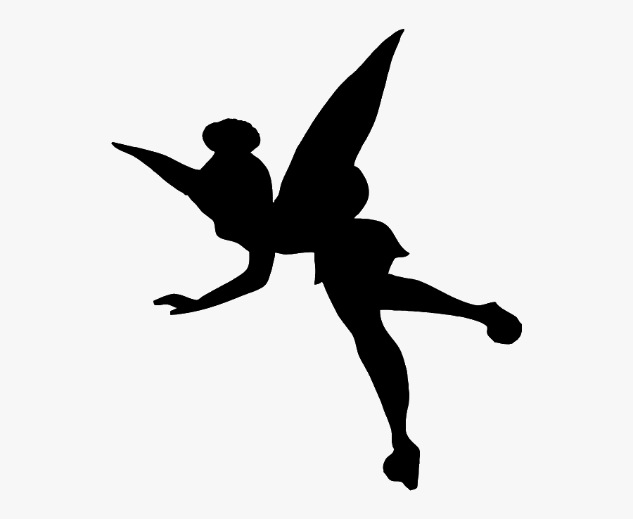 Silhouette Think Disney Fairies Tinkerbell Silhouettes - Tinkerbell Silhouette, Transparent Clipart