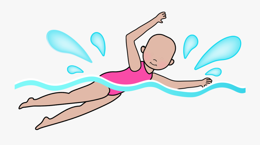 Girl Swimming Clipart, Transparent Clipart