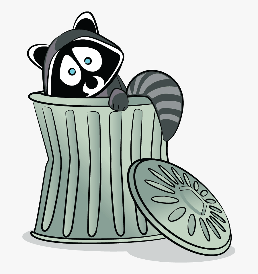 Raccoon Trash Can Clipart, Transparent Clipart