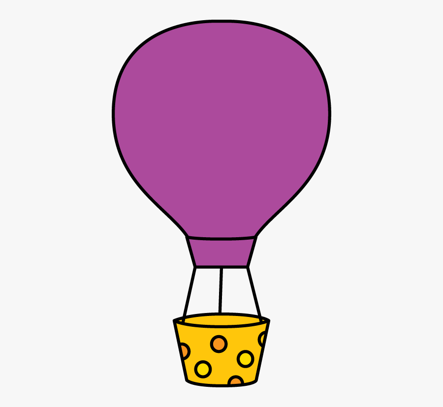 Cute - Hot - Air - Balloon - Clip - Art - Purple Hot Air Balloon Clip Art, Transparent Clipart