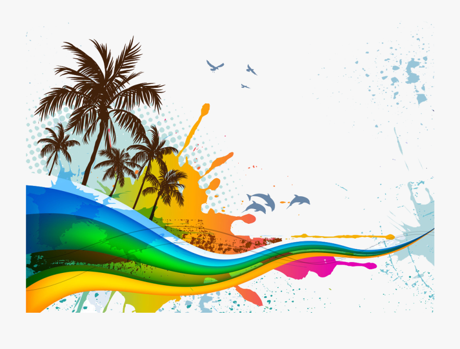 Hd Arecaceae Coconut Float Summer Png Download Free - Summer Background Design Png, Transparent Clipart