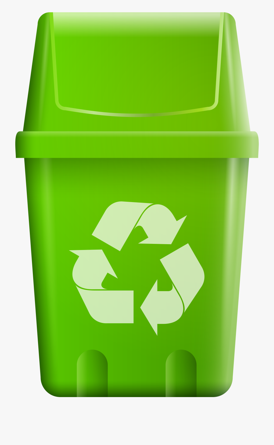 Trash Bin With Recycle Symbol Png Clip Art - White Recycle Icon, Transparent Clipart