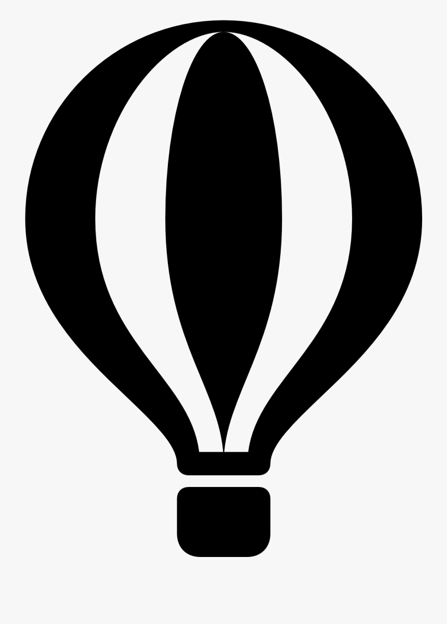 Transparent Heat Icon Png - Hot Air Balloon Clip Art Black And White, Transparent Clipart