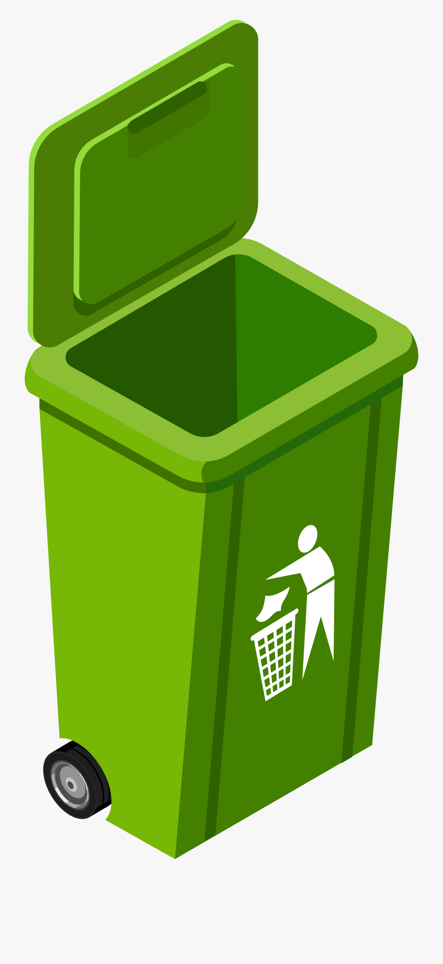 Green Trash Can Png Clip Art Image - Trash Bin Clipart Png, Transparent Clipart