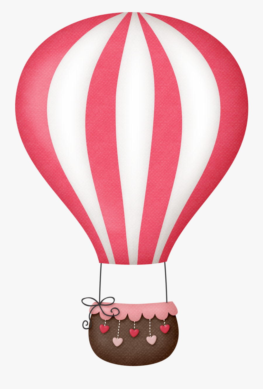 Sky With Sun And Hot Air Balloons Clipart - Pink Hot Air Balloon Clipart, Transparent Clipart