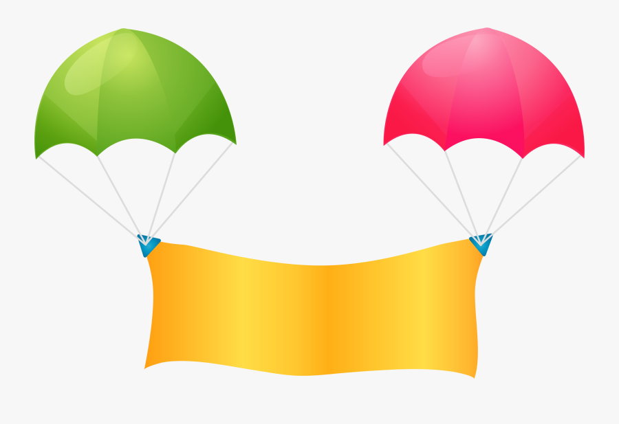 Web Banner Balloon Clip Art - Hot Air Balloon With Banner Clipart, Transparent Clipart