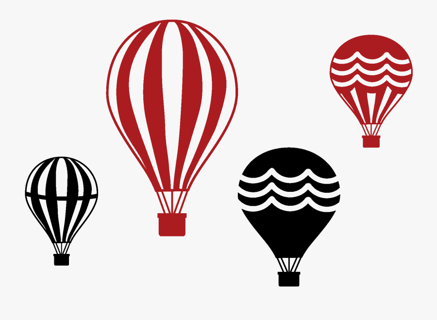Transparent Hot Air Balloon Clipart Png - Hot Air Balloon Black And White, Transparent Clipart