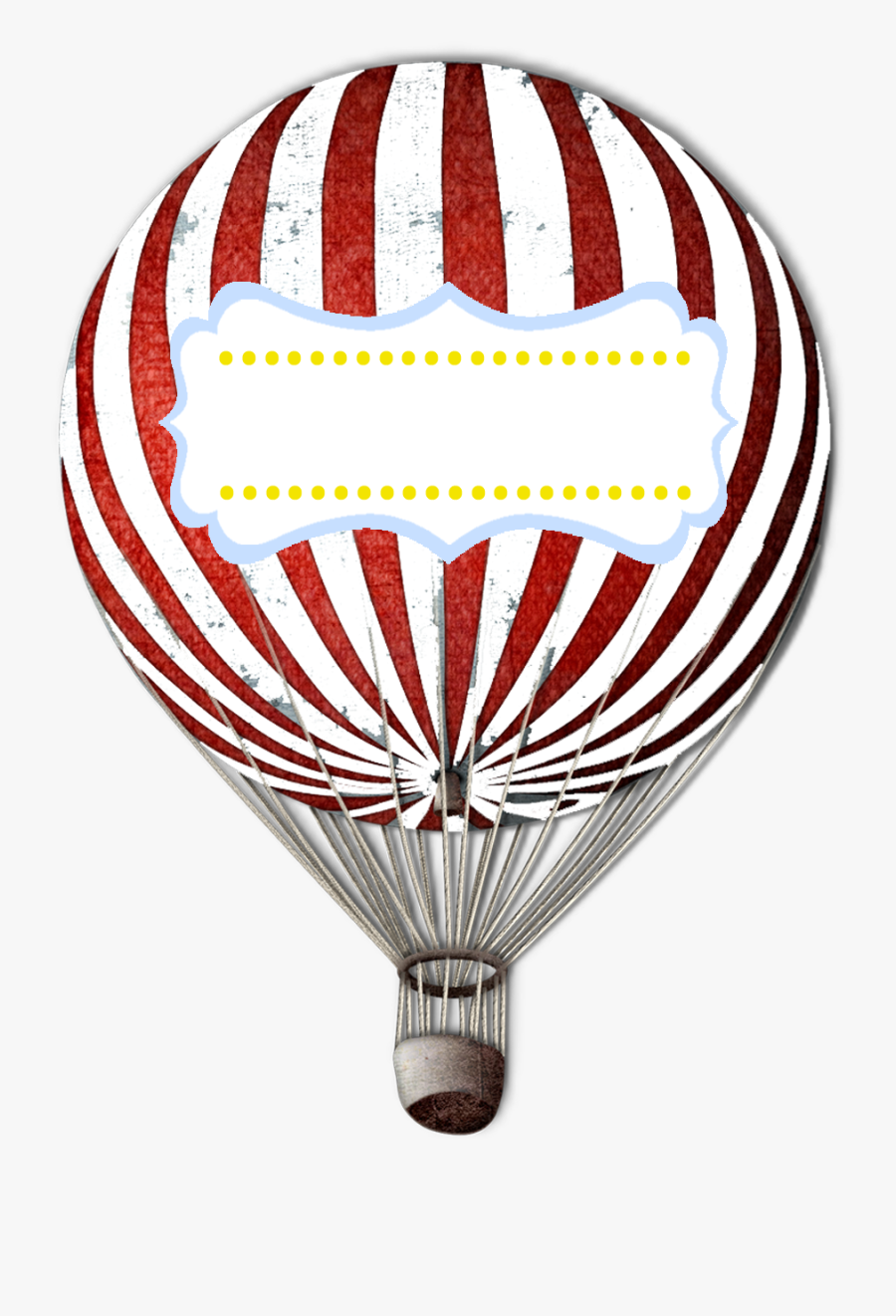 Vintage Hot Air Balloon Clipart - Hot Air Balloon Printout, Transparent Clipart