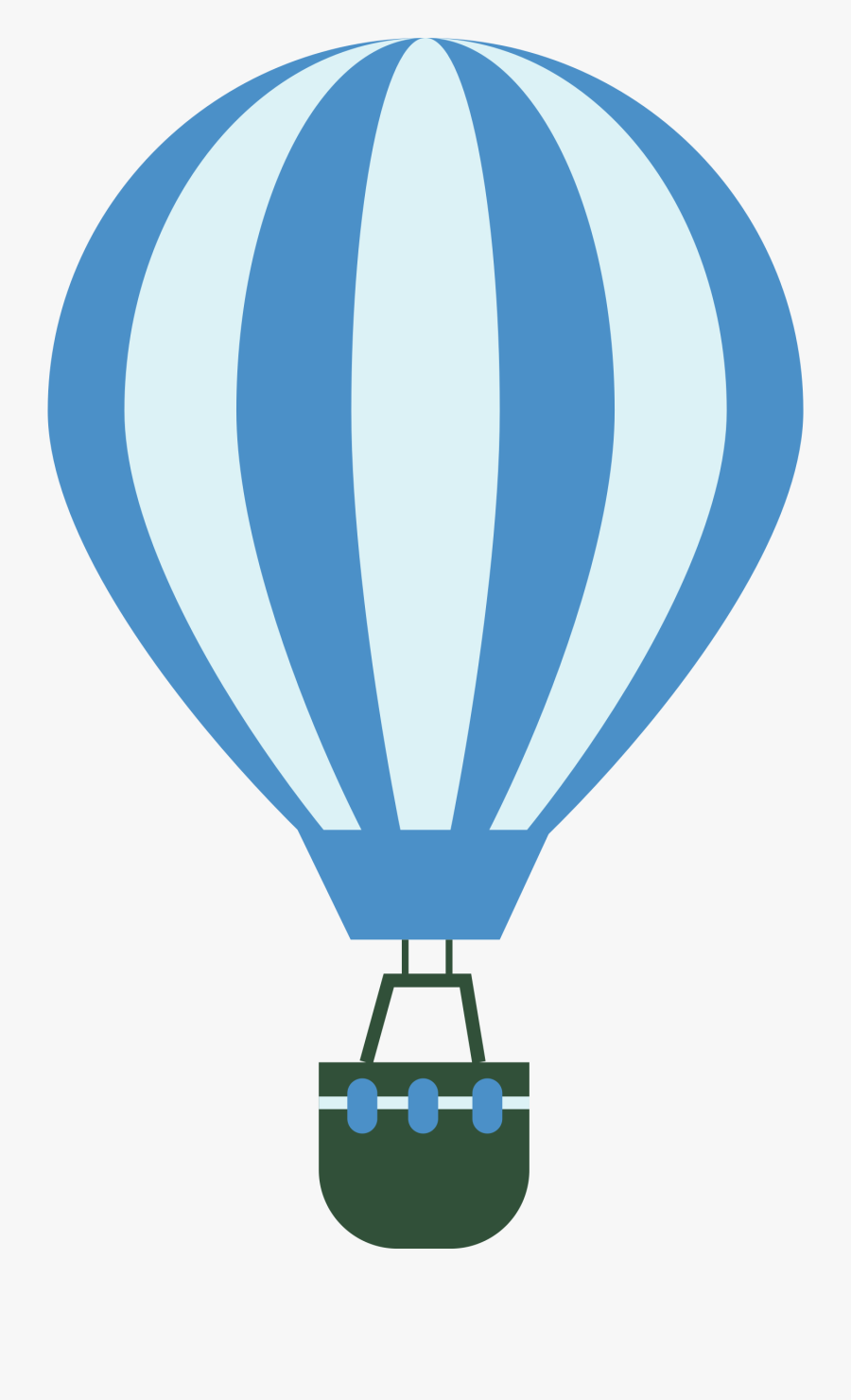 Iiii Clipart Hot Air Balloon - Blue Hot Air Balloon Png, Transparent Clipart