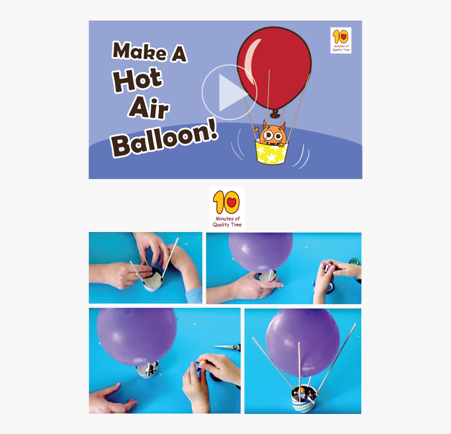 Fun Crafts For Kids - Hot Air Balloon Science Project, Transparent Clipart
