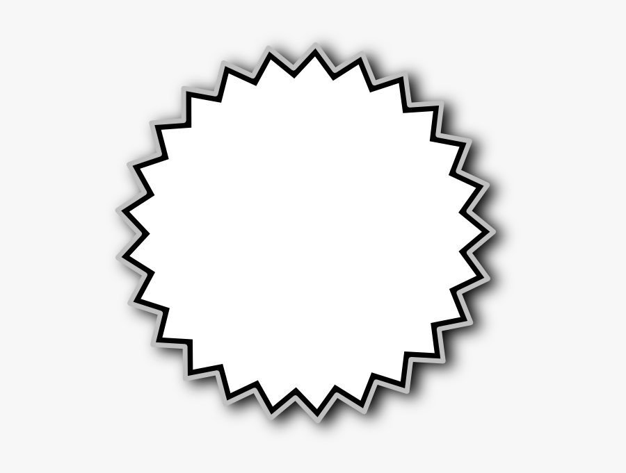 Starburst - Clipart - Black - And - White - Blackscreen Records, Transparent Clipart