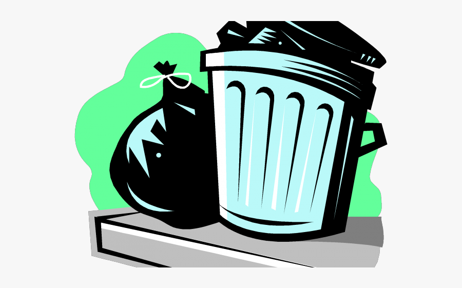 Trash Bin With Trash Bag Clipart, Transparent Clipart
