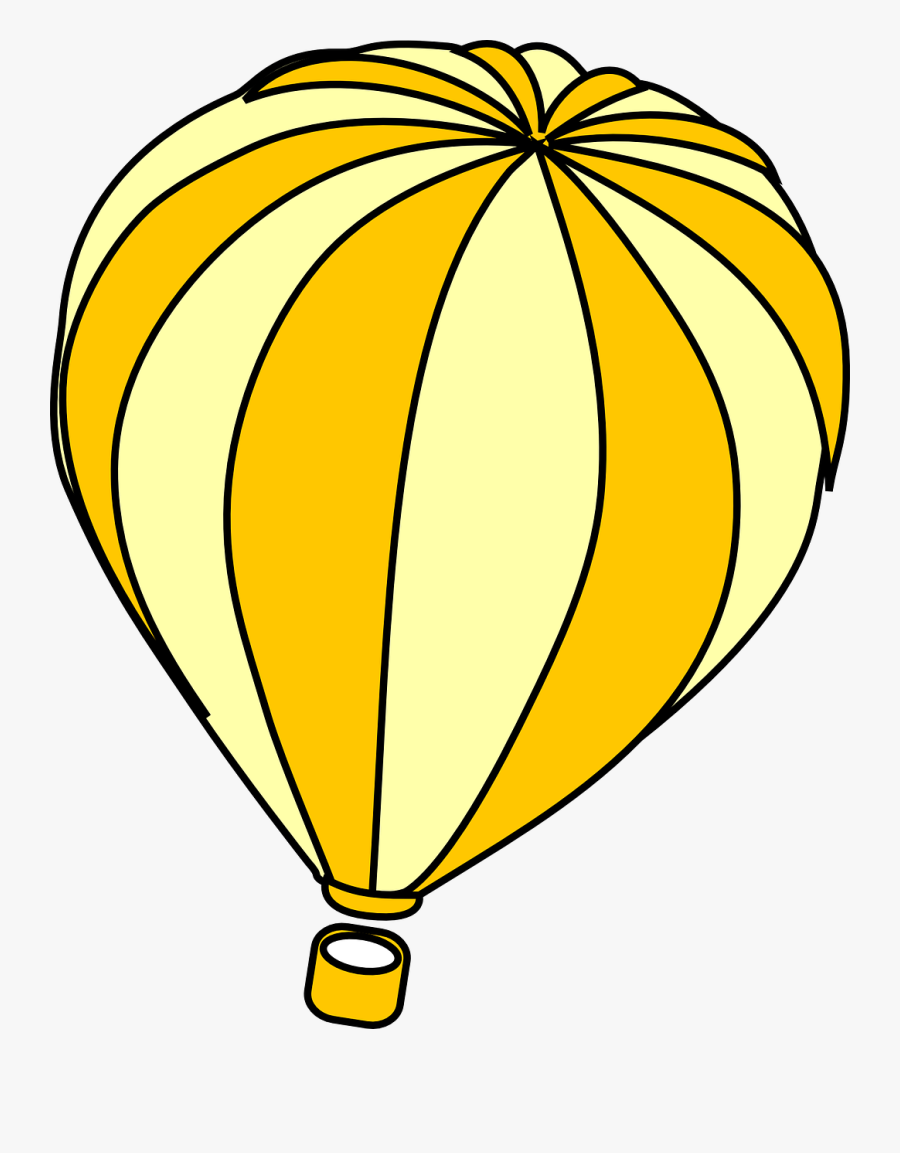 Hot Air Balloon Clip Art Moving - Hot Air Balloon Outline Png, Transparent Clipart