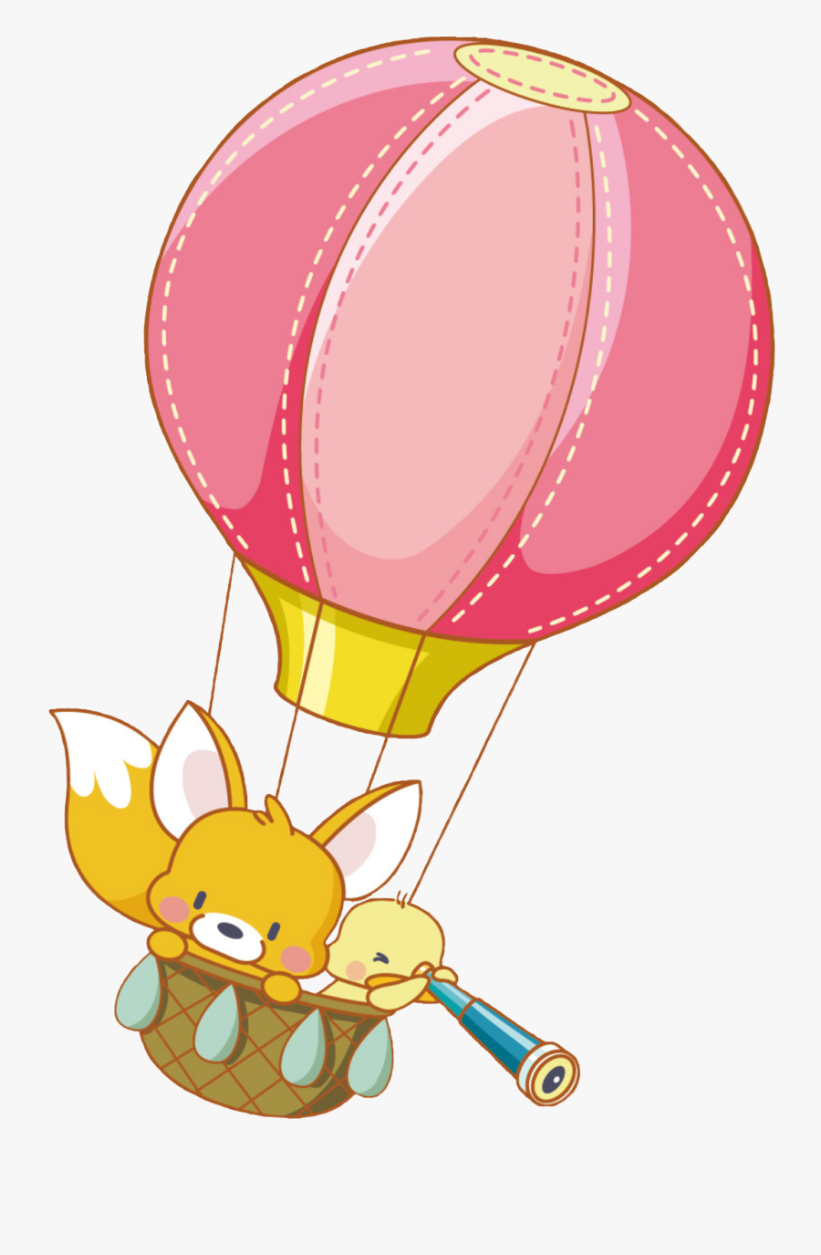 Transparent Hot Air Balloons Clipart - Cartoon Hot Air Balloon Clipart, Transparent Clipart