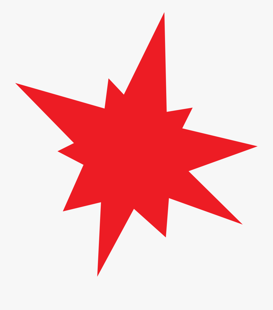 Clipart Red Starburst Clipart - Explosion Clip Art, Transparent Clipart
