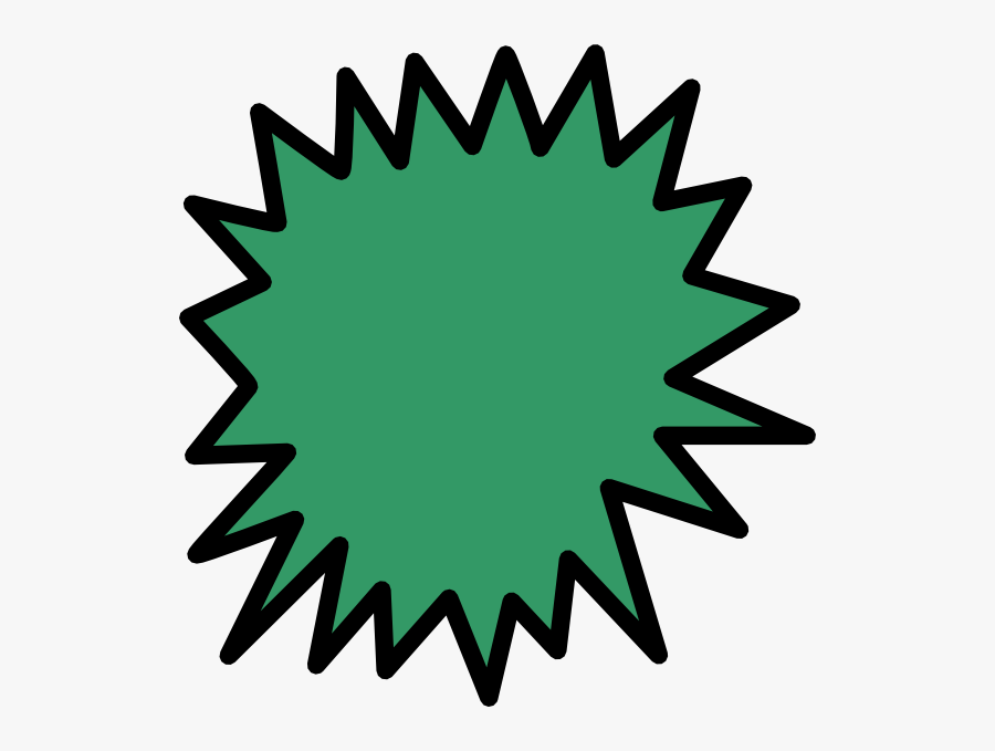 Transparent Starbursts Clipart - Green Explosion Clipart, Transparent Clipart