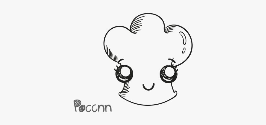 Chef Hat Cartoon Lineart - Cartoon, Transparent Clipart