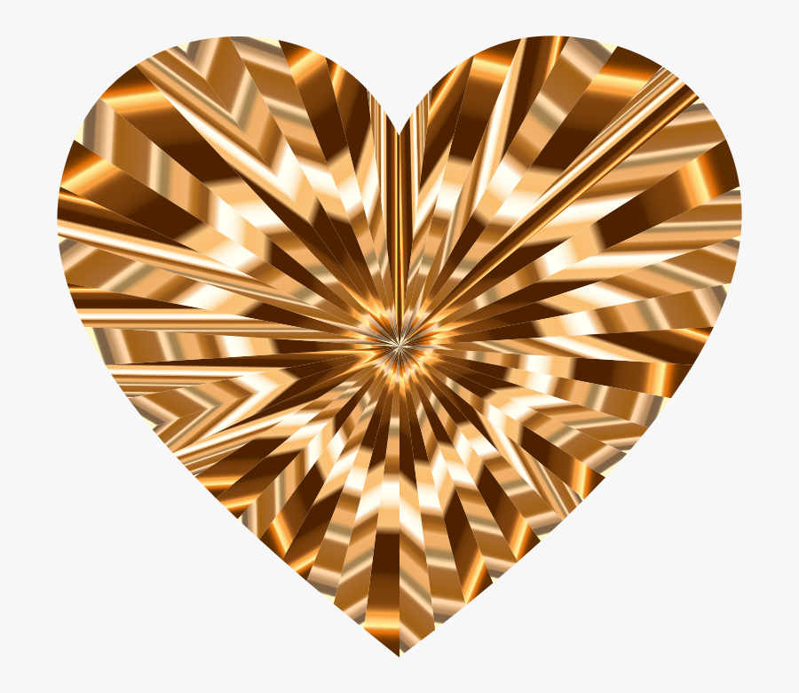 Starburst Clipart Free For Download - Golden Brown Heart Png, Transparent Clipart