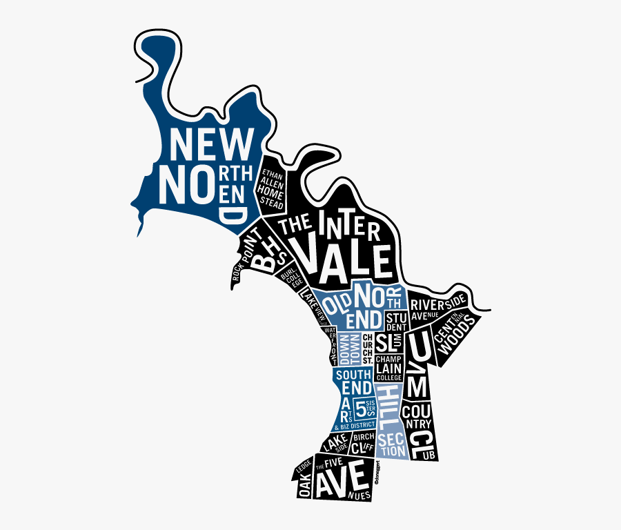 Map Of Burlington Vt Neighborhoods, Transparent Clipart