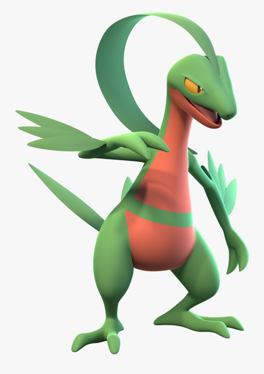 Transparent Pretty Eyes Clipart - Grovyle 3d, Transparent Clipart