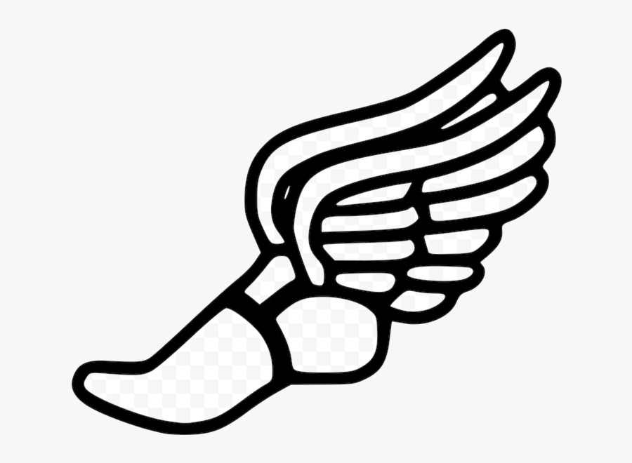 Track Shoe Running Shoes Art With Wings Transparent - Cross Country Logo Png, Transparent Clipart