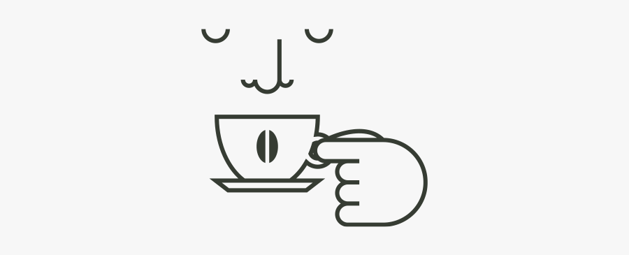 Coffee Tasting - Line Art, Transparent Clipart