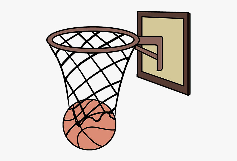 How To Draw Basketball Hoop - Basketball Hoop Drawing Easy, Transparent Clipart