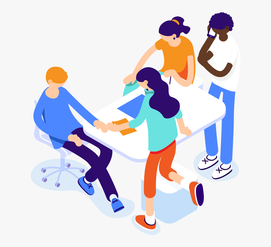 Team Collaboration Landing Page, Transparent Clipart