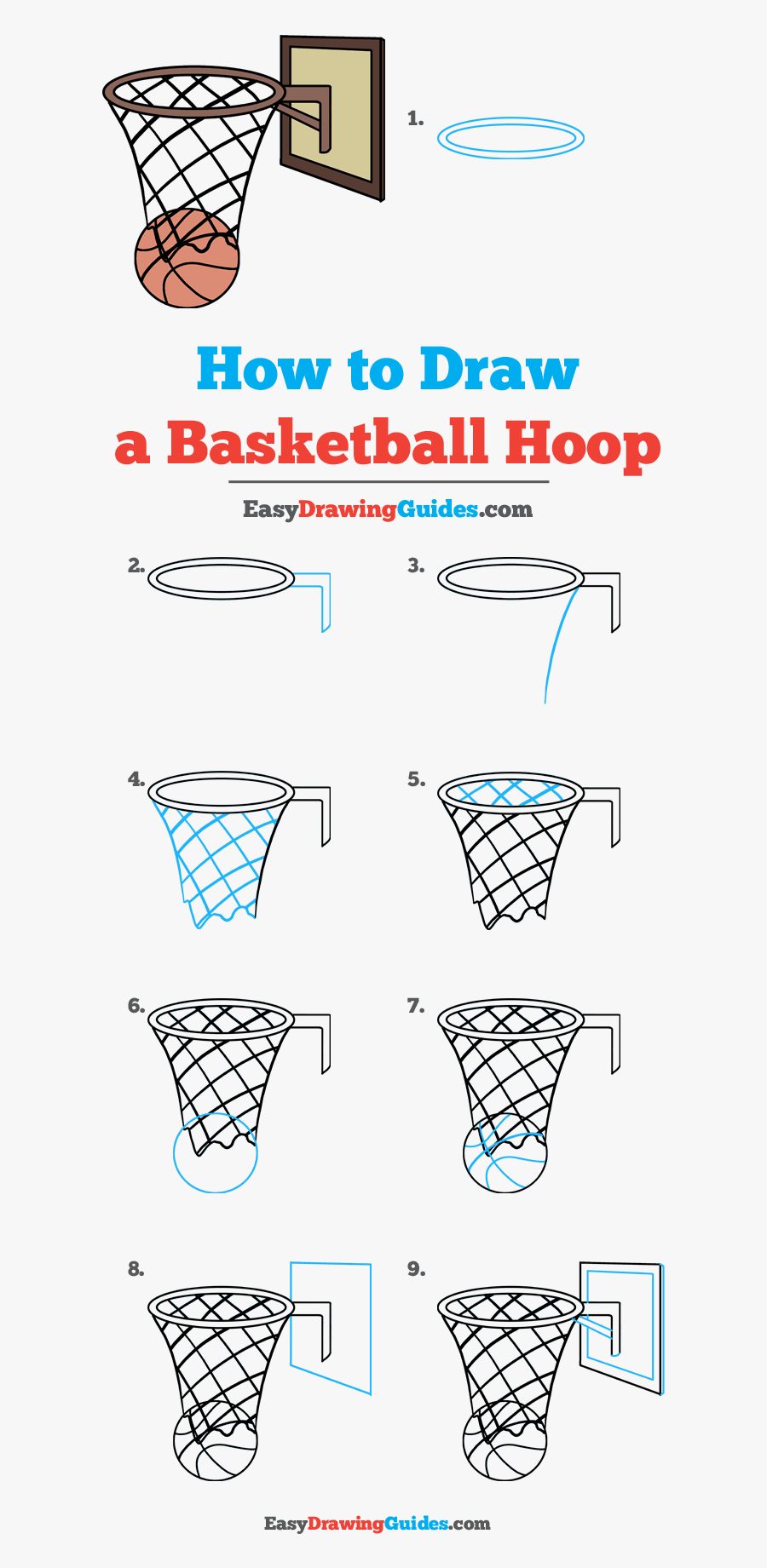 How To Draw Basketball Hoop - Draw A Basketball Net, Transparent Clipart