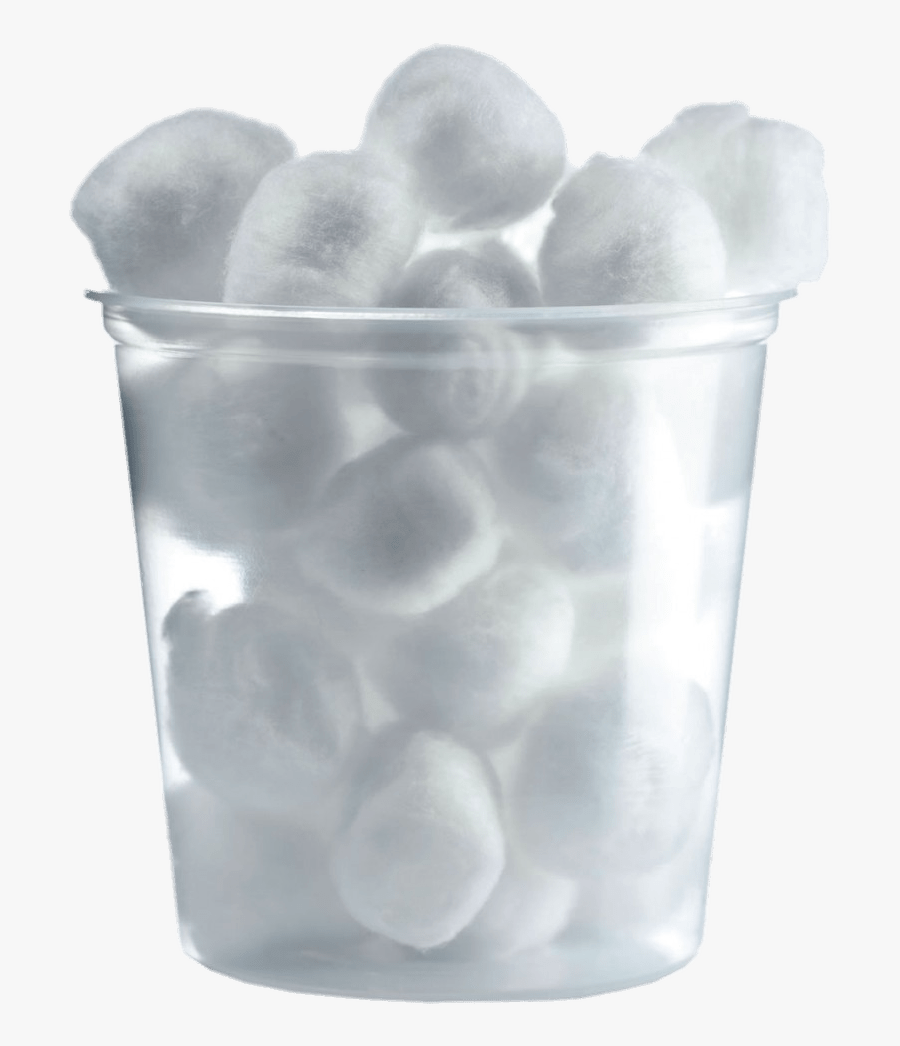 Cotton Balls In Plastic Cup Clip Arts - Cotton Pad, Transparent Clipart