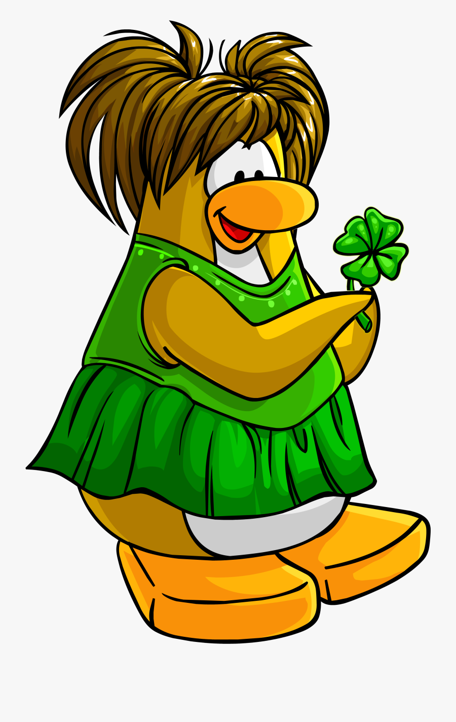 St Patrick"s Day Postcard - Club Penguin, Transparent Clipart