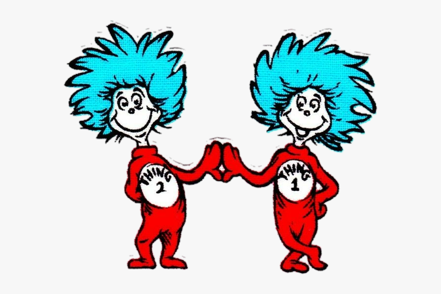#drsuess #thing1 #thing2 #books - Thing Cat In The Hat, Transparent Clipart