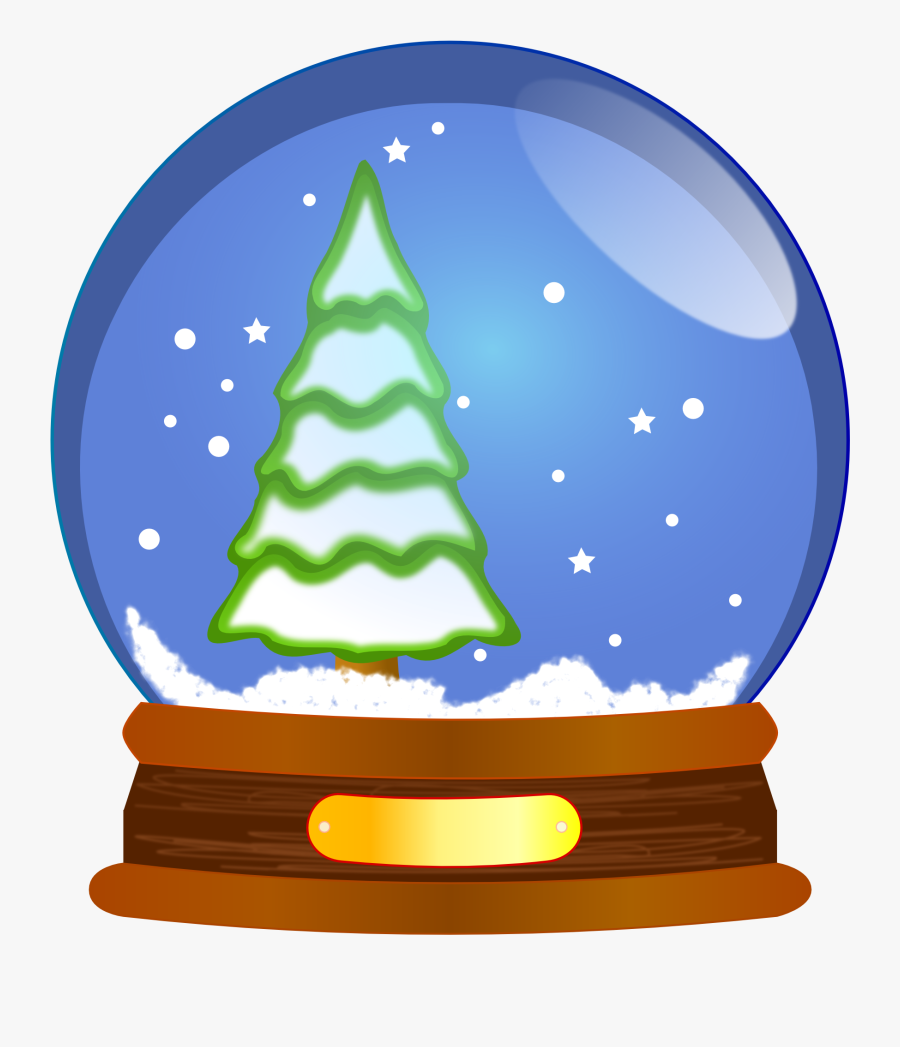 Snow Globe Xmas Tree Christmas - Snowstorm Ornament, Transparent Clipart