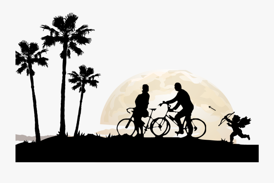 Fathers Day Silhouette Clip Art - Happy Fathers Day Bike, Transparent Clipart