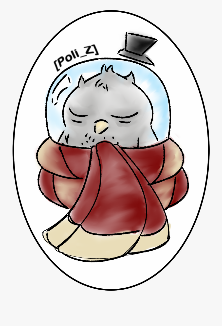Bird Inside Snowglobe W/tophat &amp - Rainbow Coloring Pages For Kids, Transparent Clipart