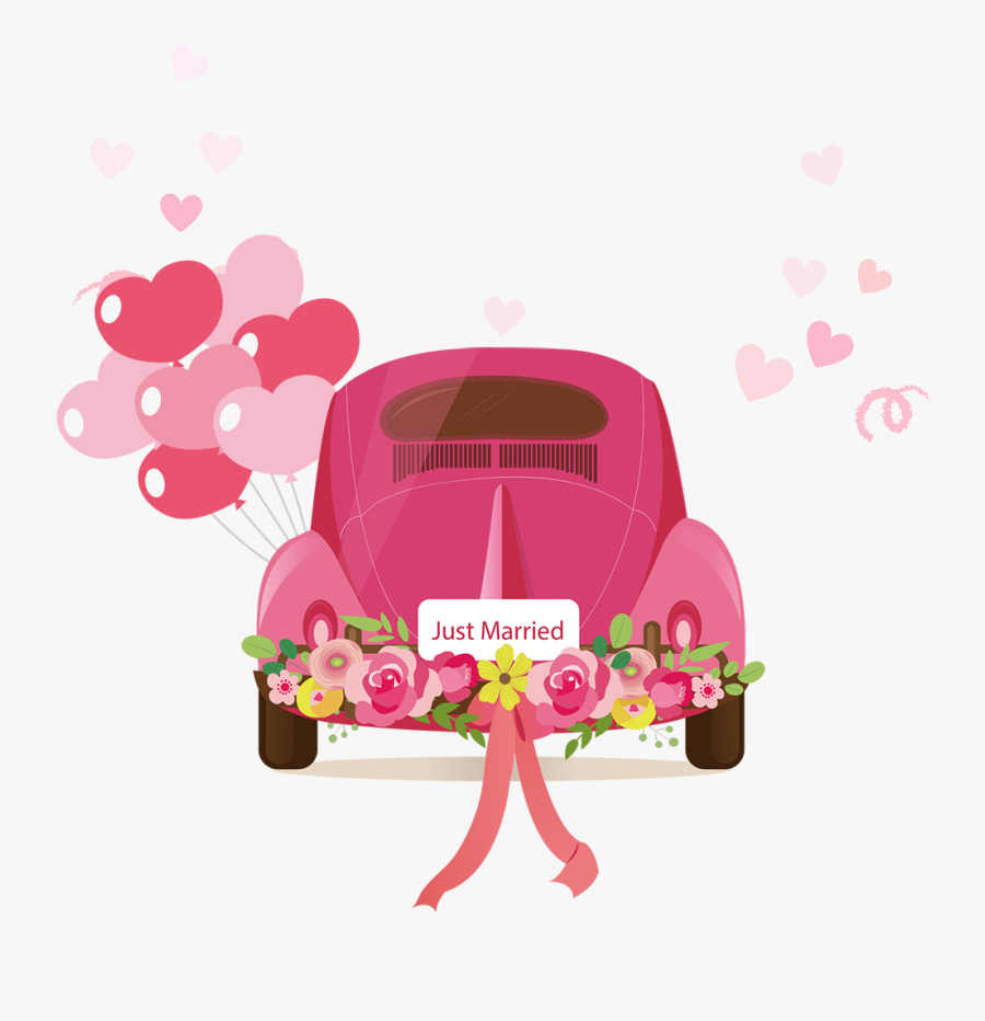 Wedding Invitation Marriage - Wedding Car Cartoon, Transparent Clipart