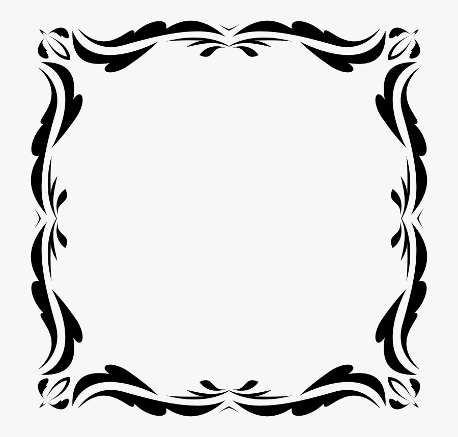 Picture Frame,line Art,symmetry - Transparent Circle Border Black, Transparent Clipart