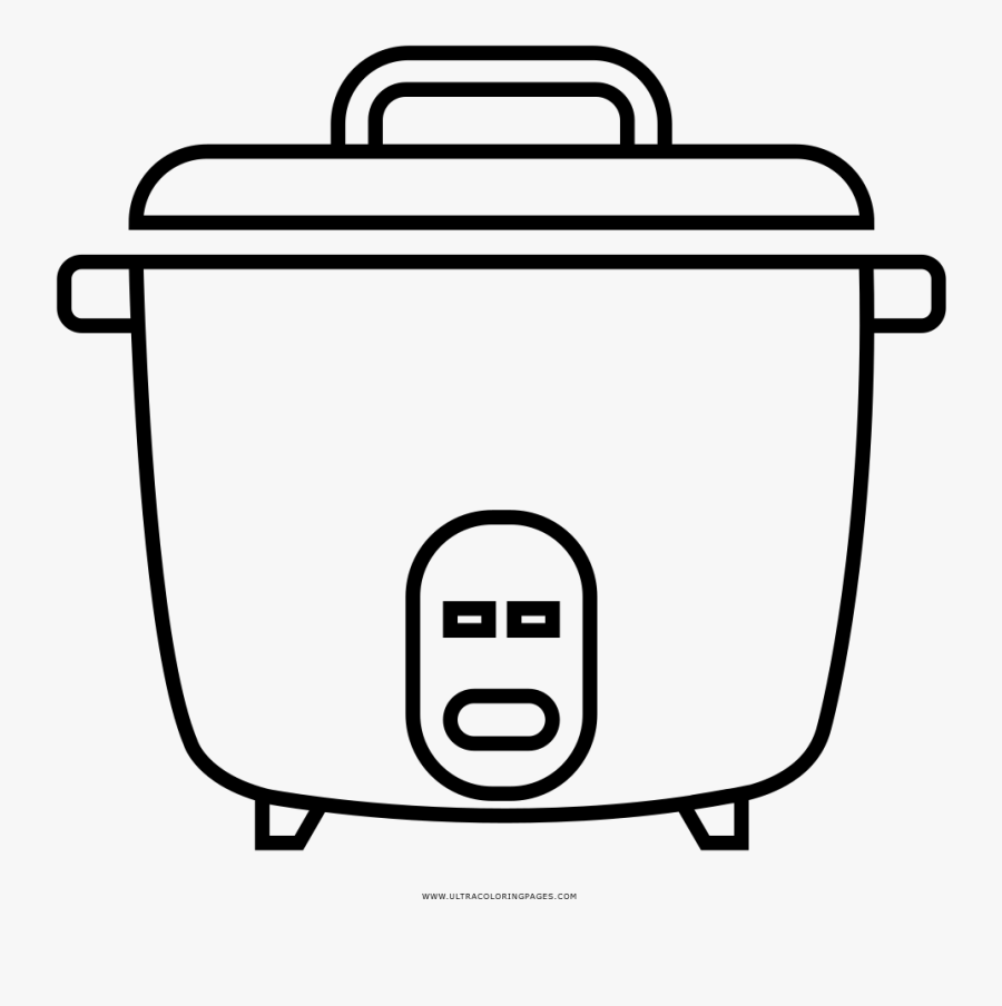 Crock Pot Coloring Page Clipart , Png Download - Rice Cooker For Coloring, Transparent Clipart