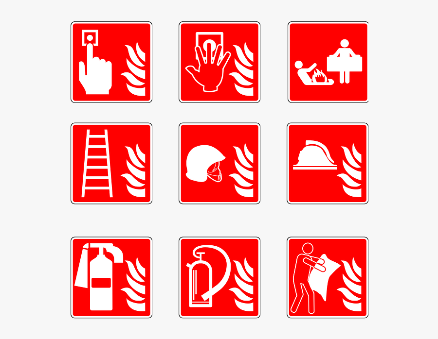 Home / General Safety / Fire Prevention In The Office - Red Health And Safety Signs, Transparent Clipart