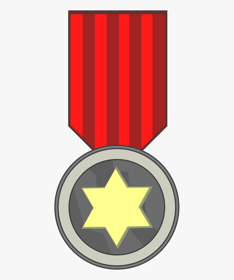 Vector Clip Art Of Star Award Medal On Red Ribbon - Star Award Medal Clipart, Transparent Clipart