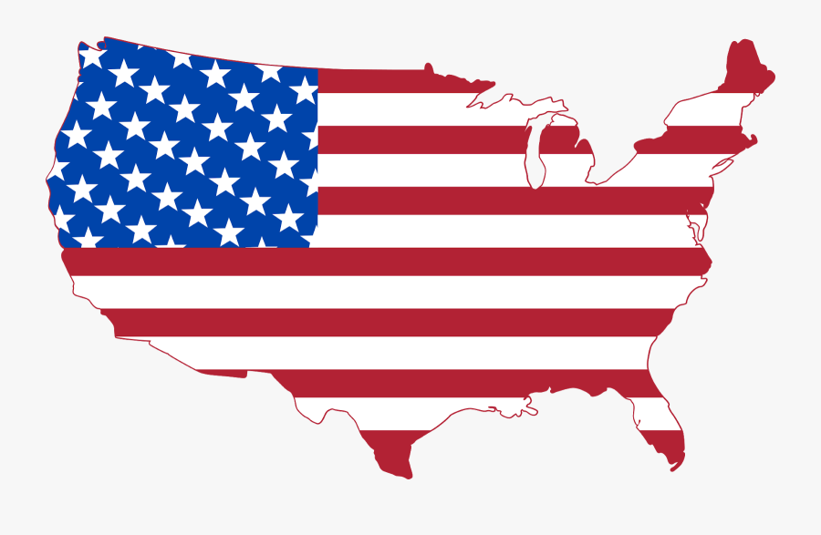 United States Outline Flag, Transparent Clipart