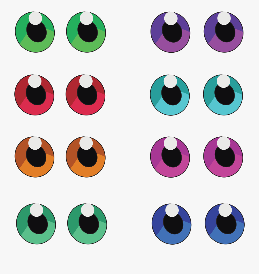 Set Of Eye Lenses - Girls Eye Lens Clipart Png, Transparent Clipart