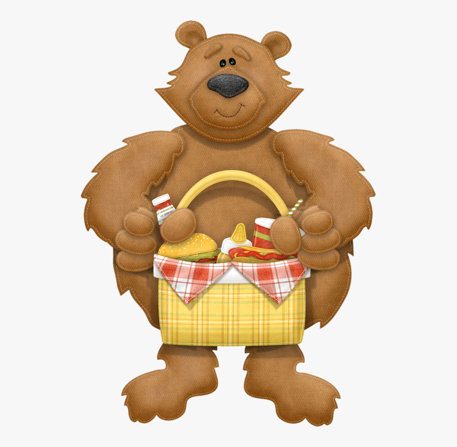 Bear Basket Png Picnics - Clipart Cute Picnic Bears, Transparent Clipart