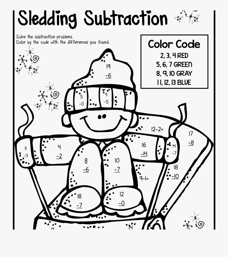 Coloring For Kids 2nd Grade Halloweenagesrintable Sight - Coloring Subtraction Worksheets For 2nd Grade, Transparent Clipart