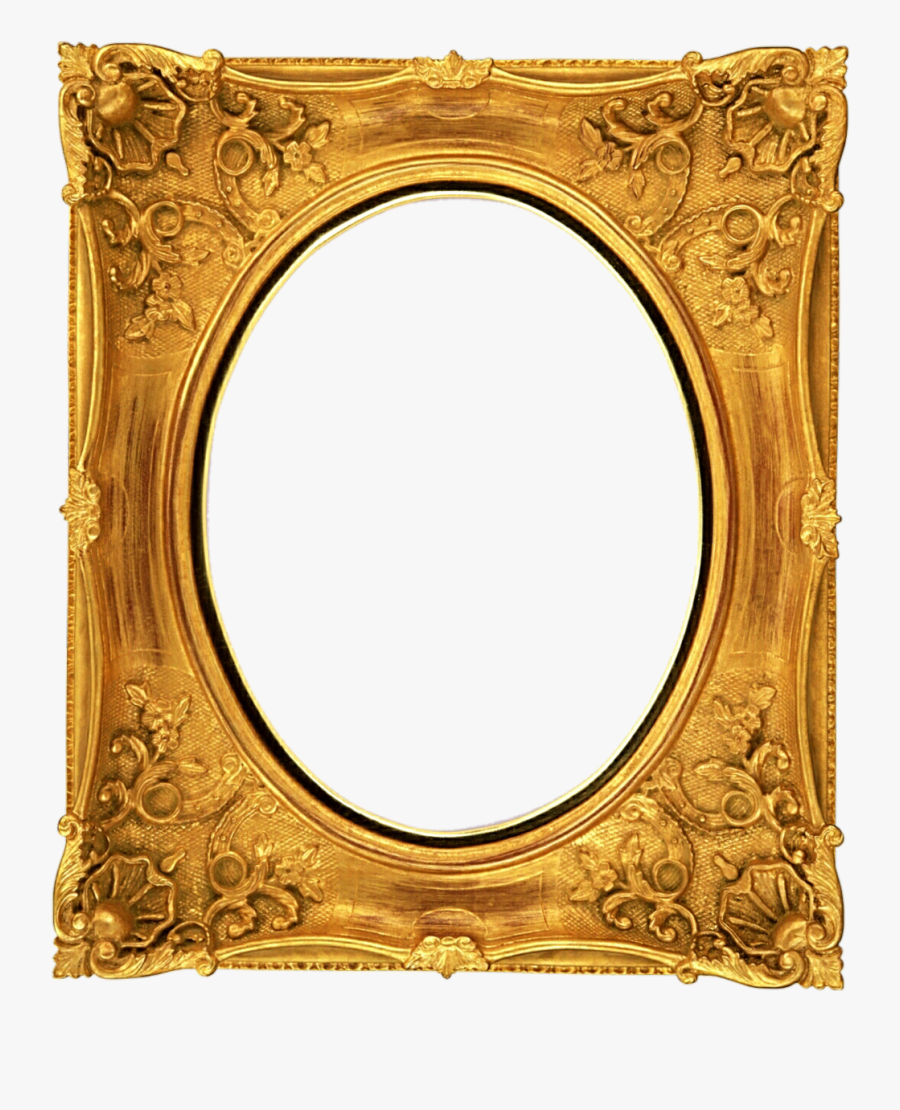 Clipart Blue Border - Gold Victorian Picture Frame, Transparent Clipart