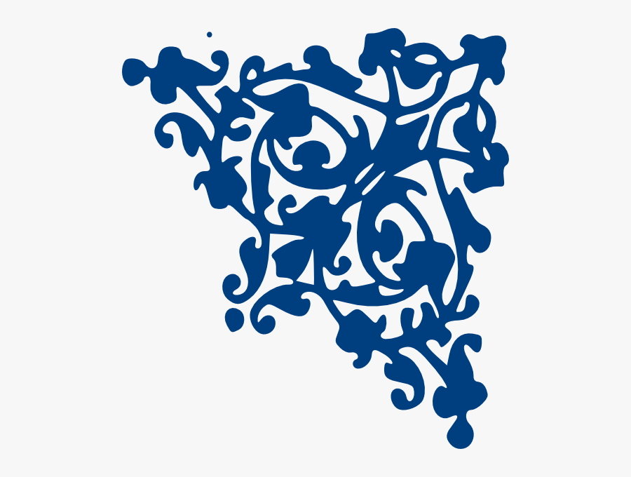 Gold Border Vector Png - Blue Corner Border Png, Transparent Clipart