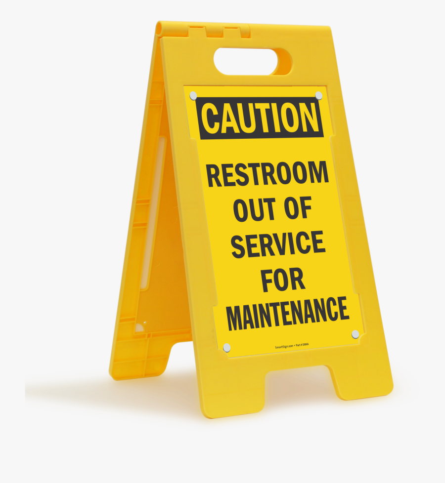 Restroom Out Of Service For Maintenance Floor Sign - Cleaning Up A Spill, Transparent Clipart