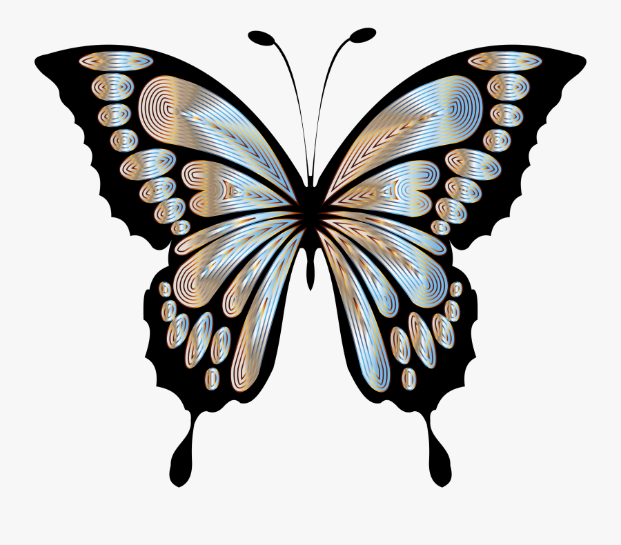 Blue Morpho Butterfly Clipart - Butterfly Yellow Green, Transparent Clipart