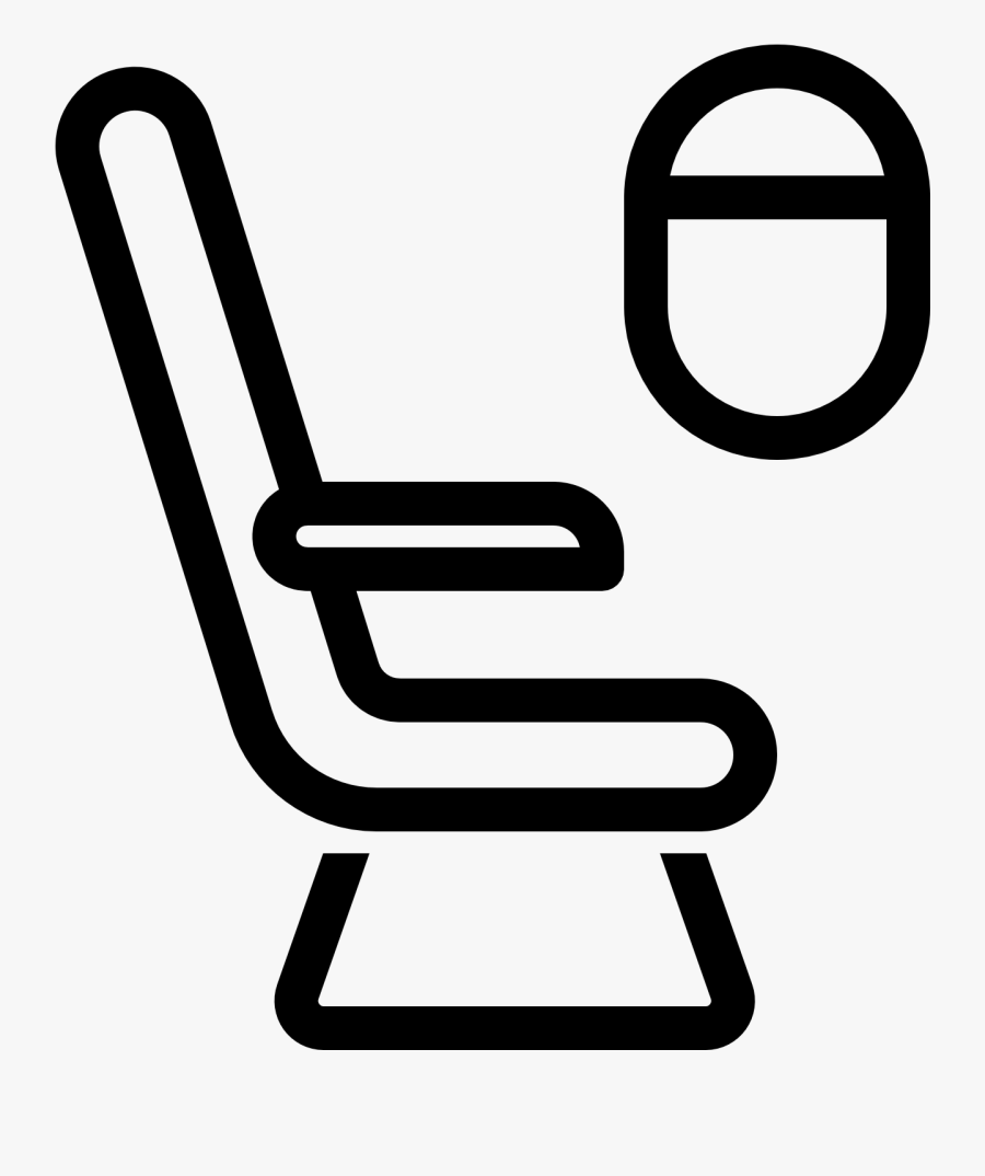 Plane Seat Clipart - Plane Seat Icon Transparent, Transparent Clipart
