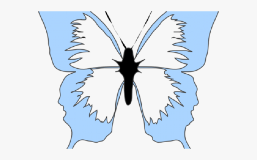 Blue Clipart Butterflies, Transparent Clipart